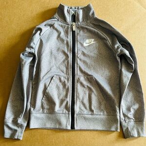 Nike Kids Heather Gray Zip-Up Sweater
